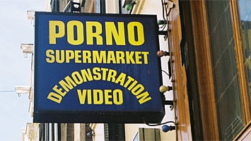 Porn shop sign