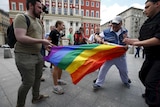 Russian gay and anti-gay rights activists