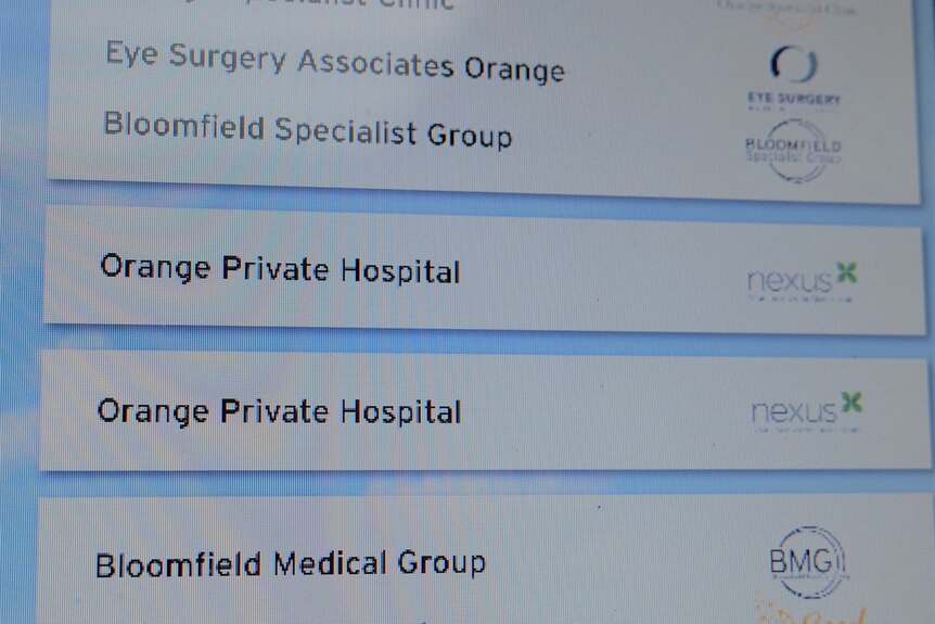 Two signs of the Orange Private Hospital. 