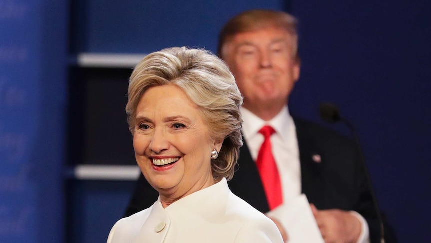 Hillary Clinton and Donald Trump at third presidential debate