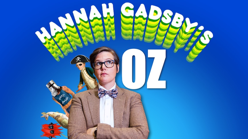 Montage of Hannah Gadsby and four Australian icons