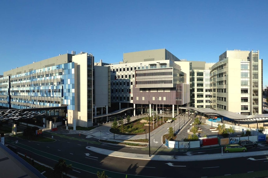 The main entrance of the new Gold Coast University Hospital, which is now open to the public.