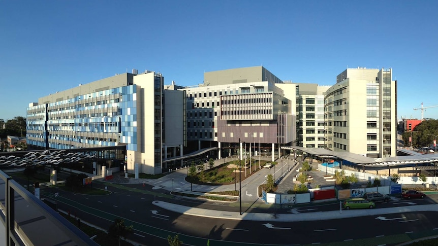 The main entrance of the new Gold Coast University Hospital, which is now open to the public.