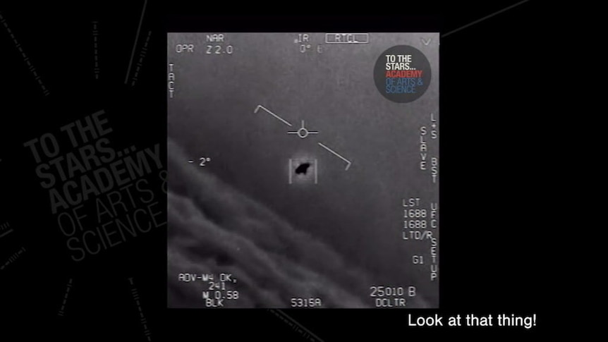 Footage of a fighter jet chasing a UFO, released by TTSA in December 2017.