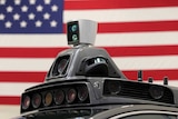 A camera and radar system on an Uber self driving car