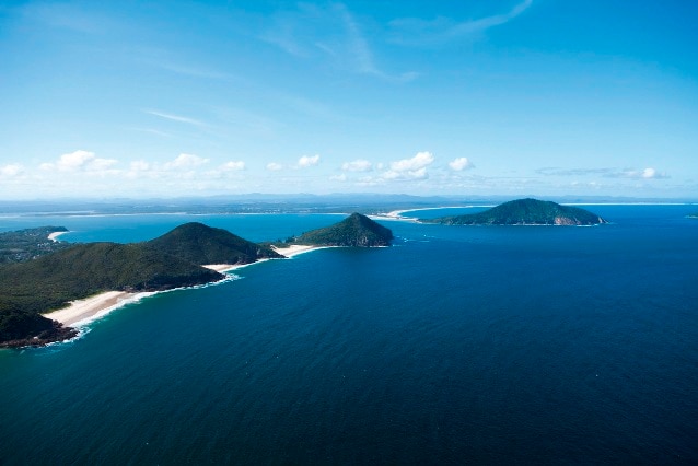 Port Stephens from the air