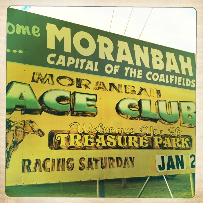 Moranbah's Race Club billboard (Wendy Carlisle)