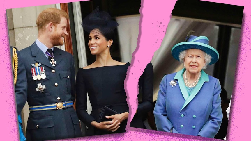 Photo of Prince Harry and Meghan Markle torn away from Queen Elizabeth