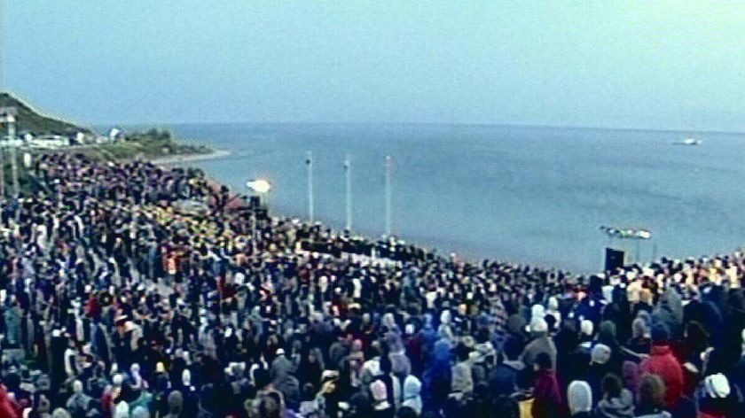 Anzac Cove: Thousands have taken part in the annual dawn service.