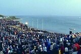 Anzac Cove: Thousands have taken part in the annual dawn service.