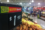 Fruit and vegetable prices in a Coles supermarket