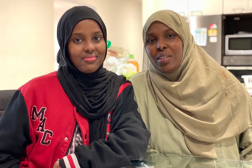 Amina Bashir with her daughter Salma.