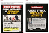 Advance Australia Facebook ads against David Pocock
