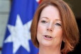 Prime Minister Julia Gillard speaks during a press conference.
