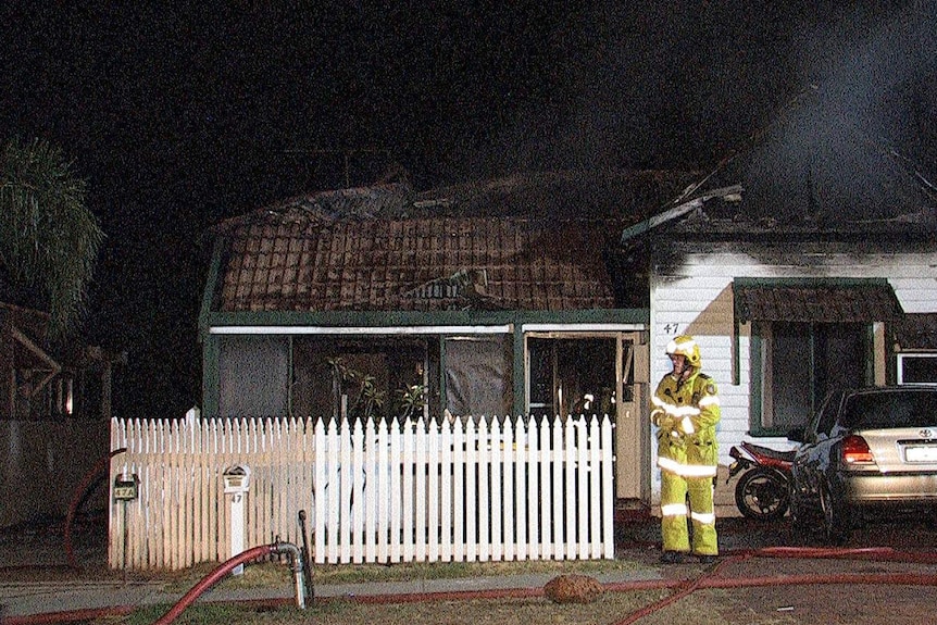 Firefighters were called to the scene of a house fire in Victoria Park.