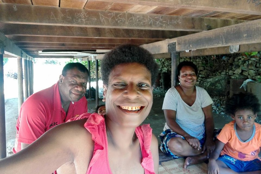 Maura Elaripe, centre left, and her family.