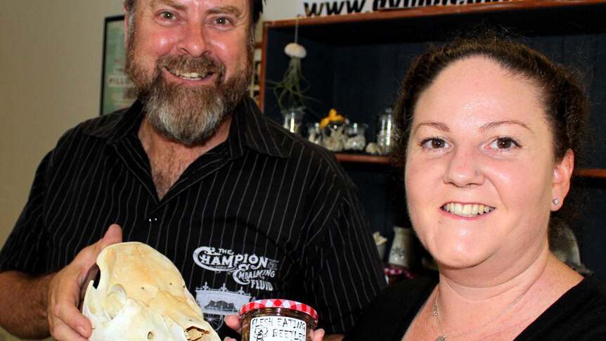 Jaimie and Debra Cook are the founders of the Gympie Bone Museum project.