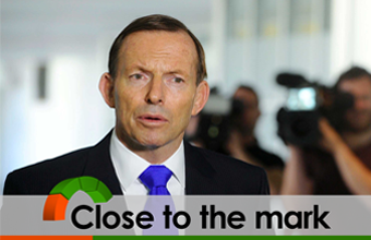 Tony Abbott says the fuel excise indexation will cost the average family 40 cents a week in the first year.