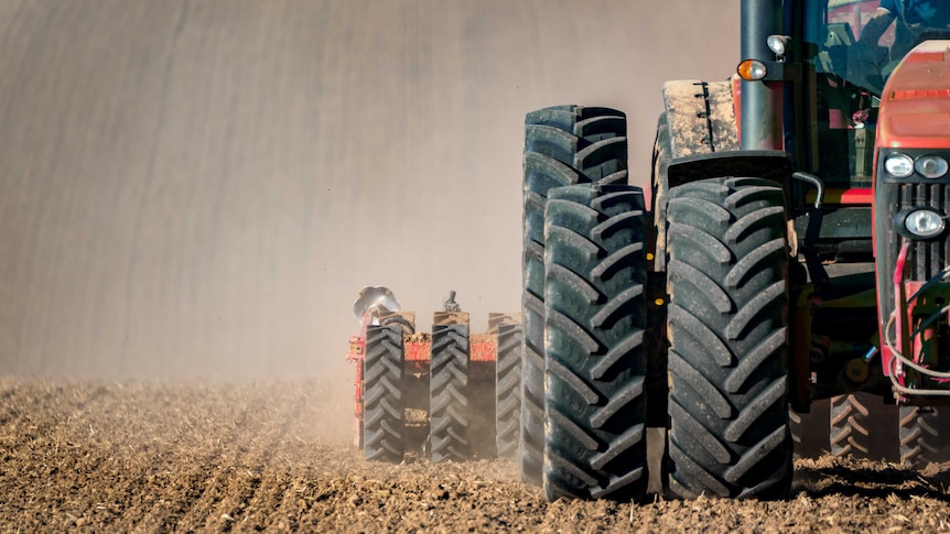 Tractor in a field