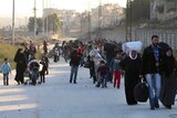 Civilians who evacuated the eastern districts of Aleppo