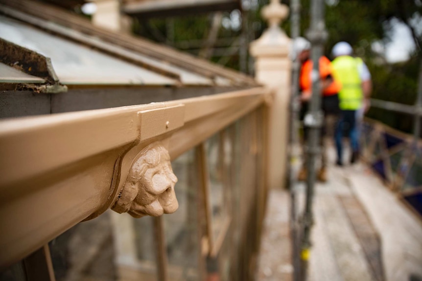 Stainless steel gutters on Adelaide palm house