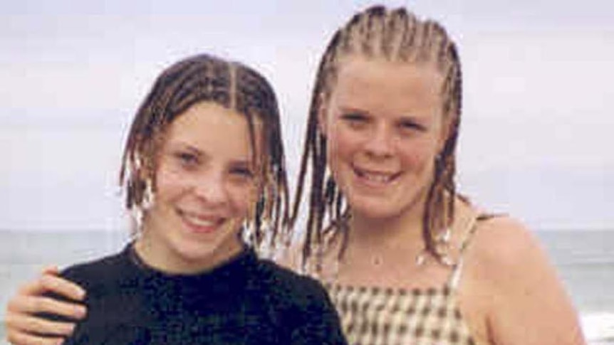 Milly Dowler (left), pictured with her sister Gemma, disappeared in March 2002. Her bones were found six months later.