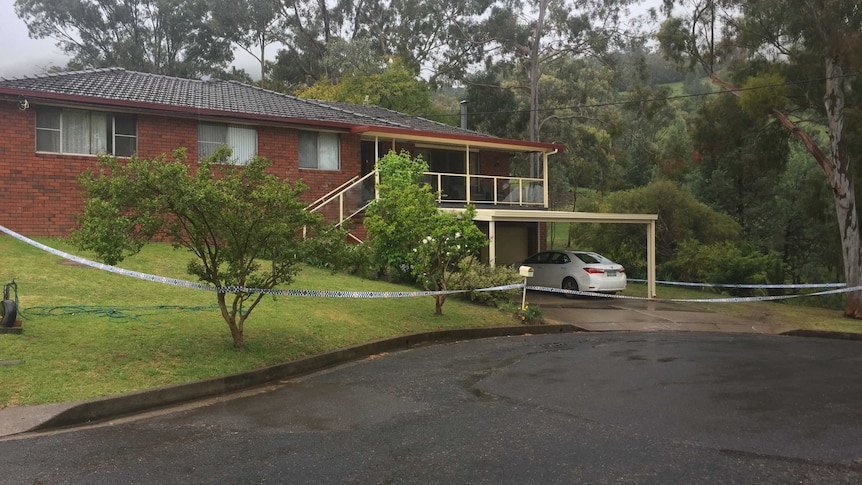 The house in Tamworth where police found a man and a woman dead.