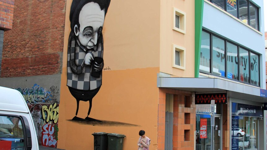 Stormie Mills mural in Hobart
