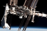Space shuttle docks with ISS