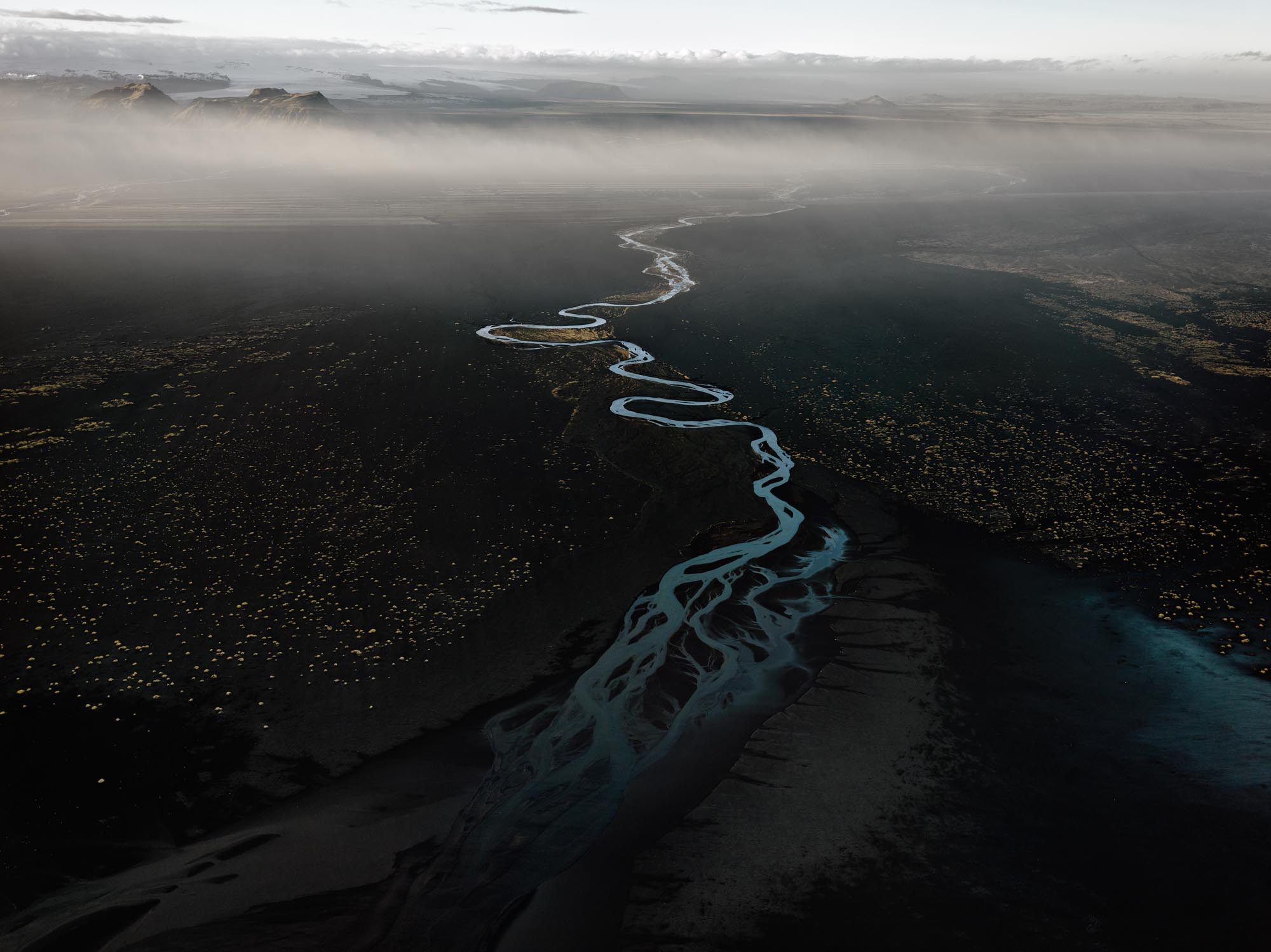 A river stretching to the horizon