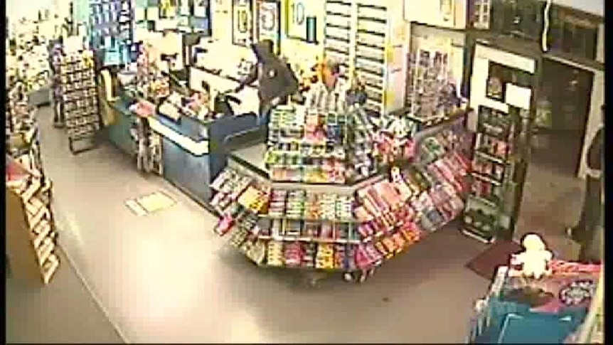 CCTV footage: Brett Debruey and Chaelle Quinn have pleaded guilty to aggravated robbery.
