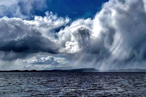 Rain clouds over Bruny Island