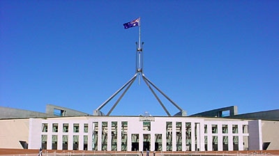 Parliament House in Canberra, ACT.