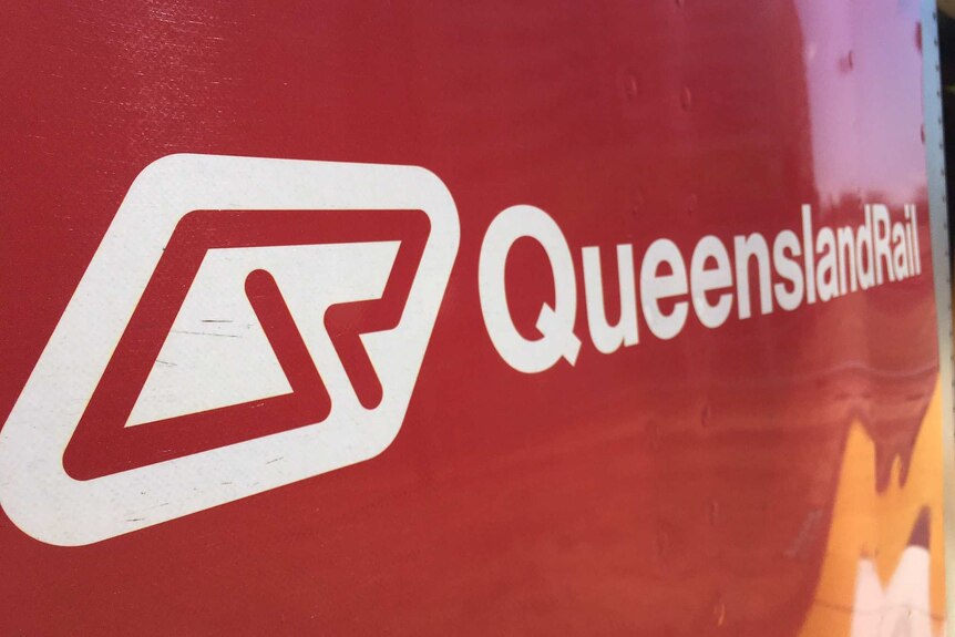 Queensland Rail logo on a train