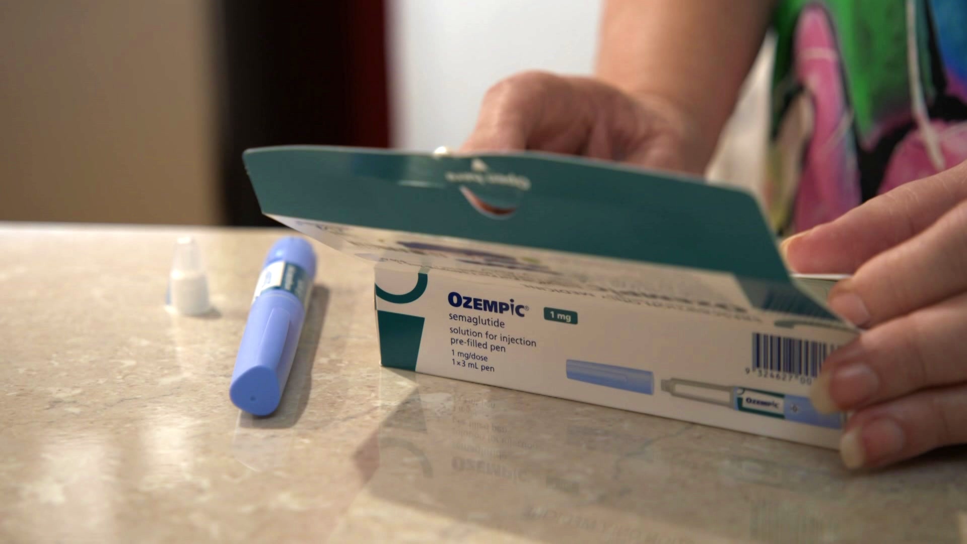 Um pacote de medicamentos.