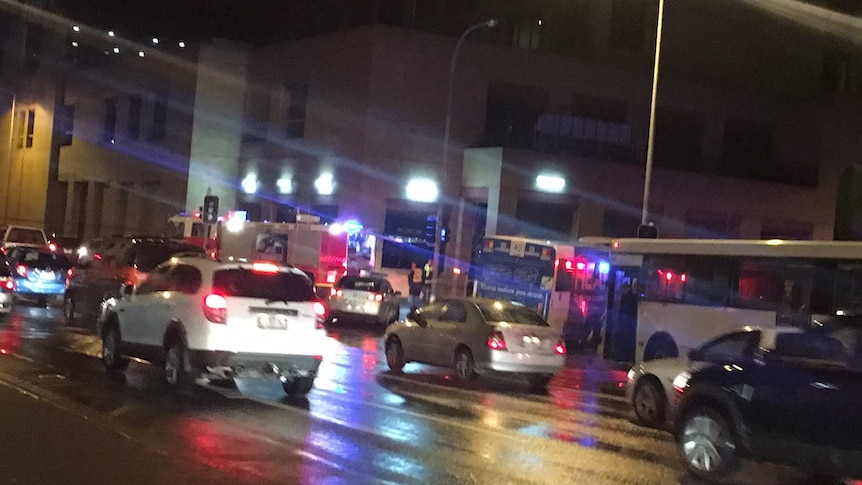 Pedestrian hit by bus in Hobart