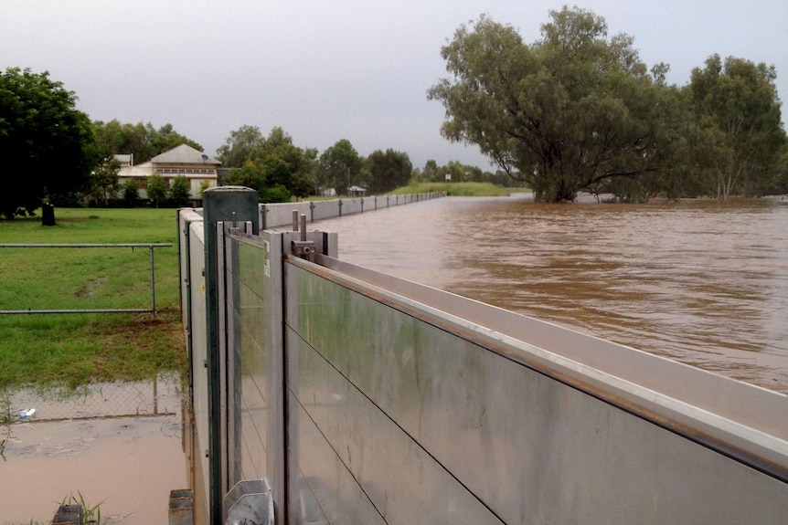 Flood levee in Charleville