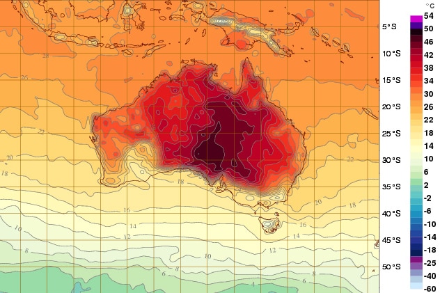 Temperature map