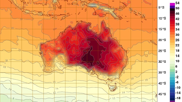 Temperature map