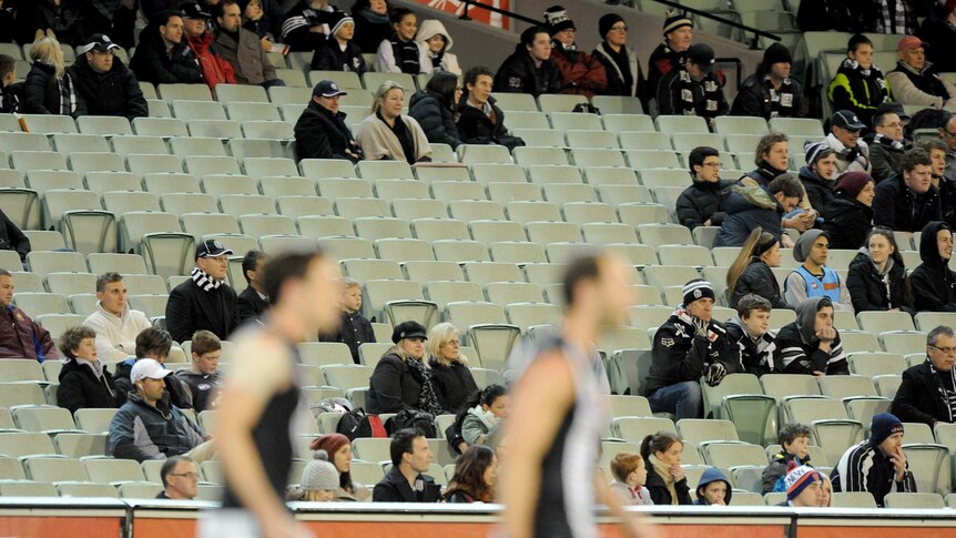 Low attendance at Collingwood Carlton clash