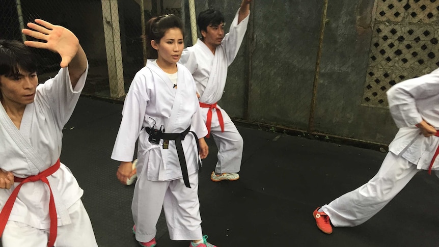 Cisarua Refugee Shotokan Karate Club teacher Meena Asadi