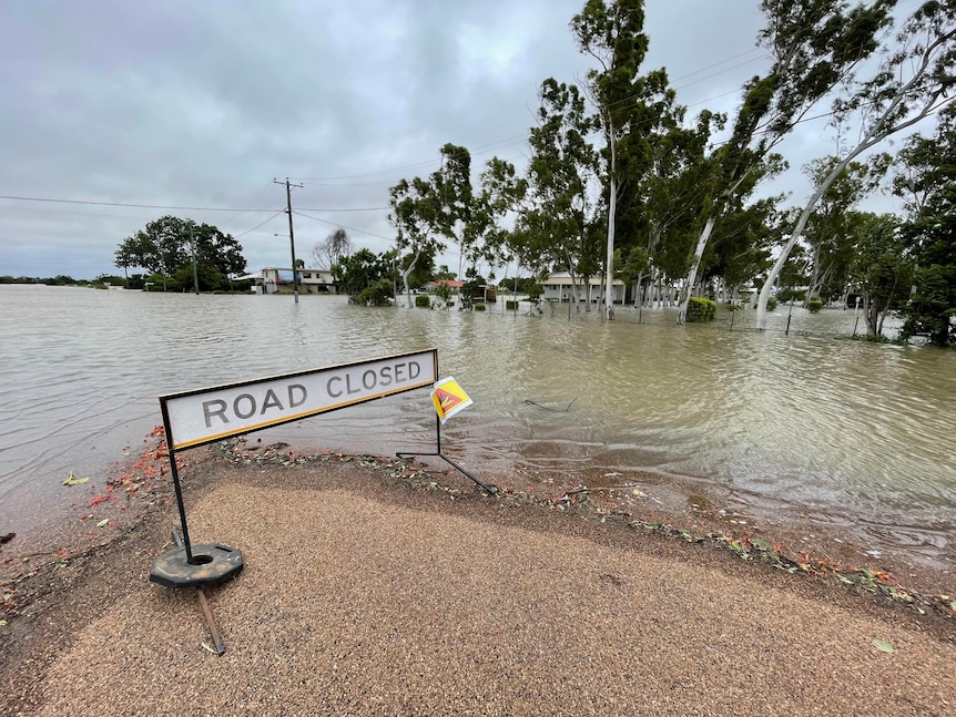 A flooded outback town.