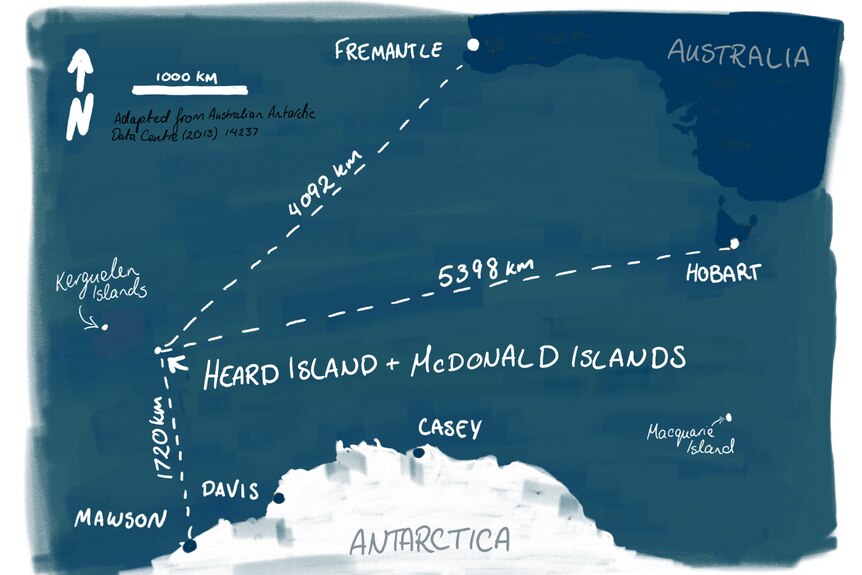 Heard island is 4000 from Western Australia
