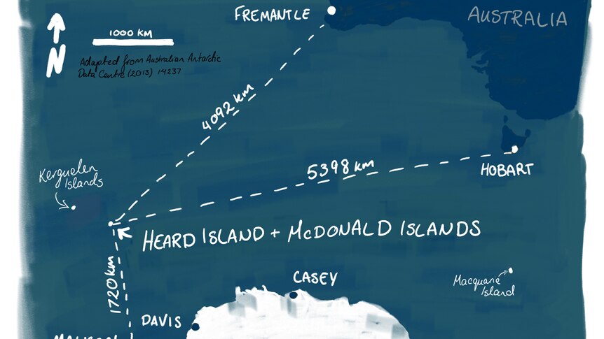 Heard island is 4000 from Western Australia