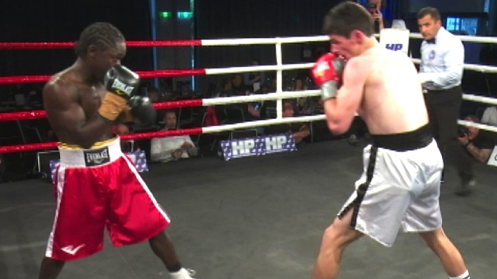 Victor Odindo in a boxing match