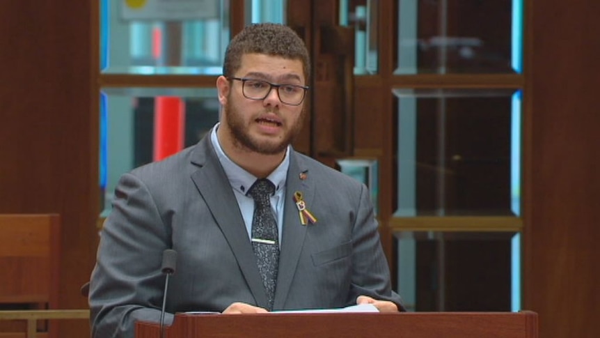 Jordon Steele-John speaks in the Senate about barriers that prevent disabled people from participating in democracy
