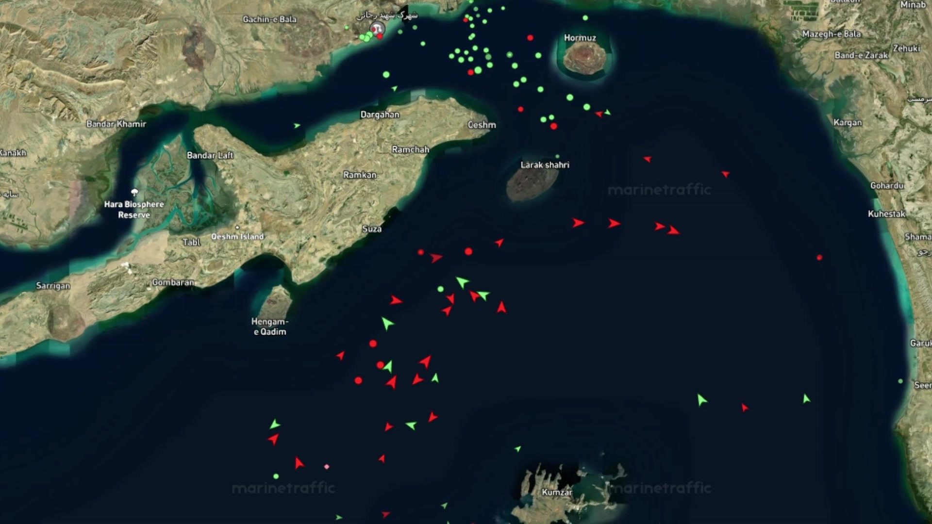 VIDEO: Traffic map appears to show ships passing through Strait of Hormuz
