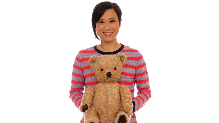 Karen holding Little Ted