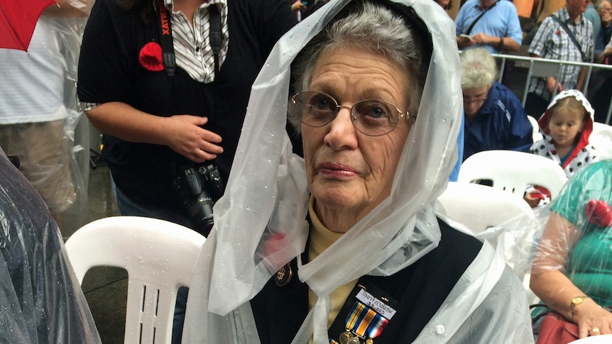 Helen Wake at a Remembrance Day ceremony in Sydney's Martin Place.