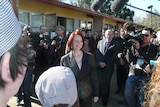 Prime Minister Julia Gillard on the election campaign trail at Richmond High School